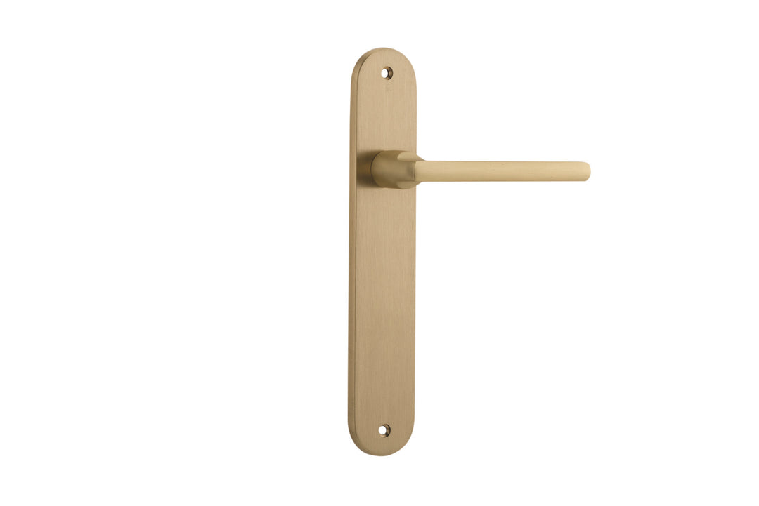 Baltimore Lever - Oval Backplate Brushed Brass