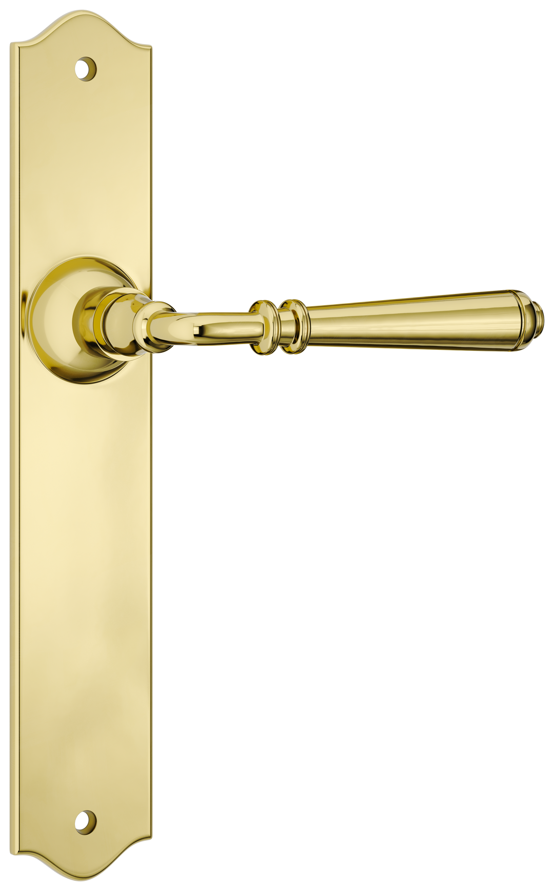 Door Lever Reims Latch Pair Polished Brass H240xW43xP70mm