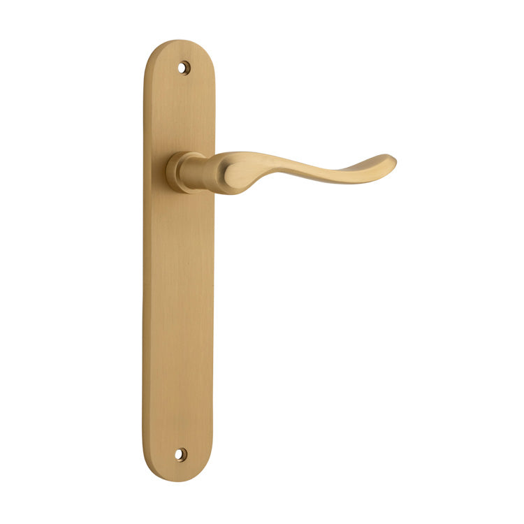 Stirling Lever - Oval Backplate Brushed Brass