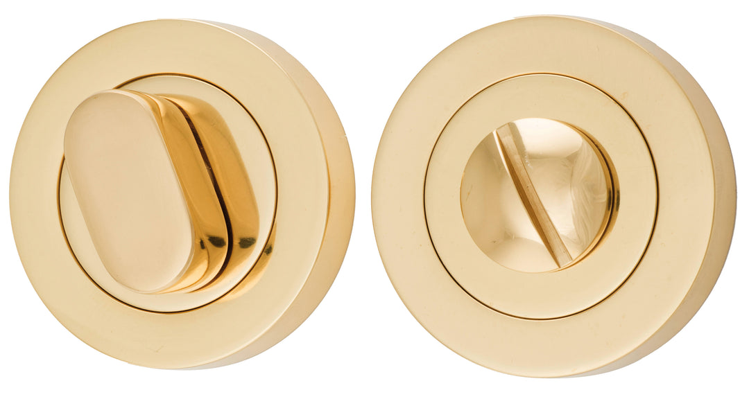 Privacy Turn - Round Polished Brass