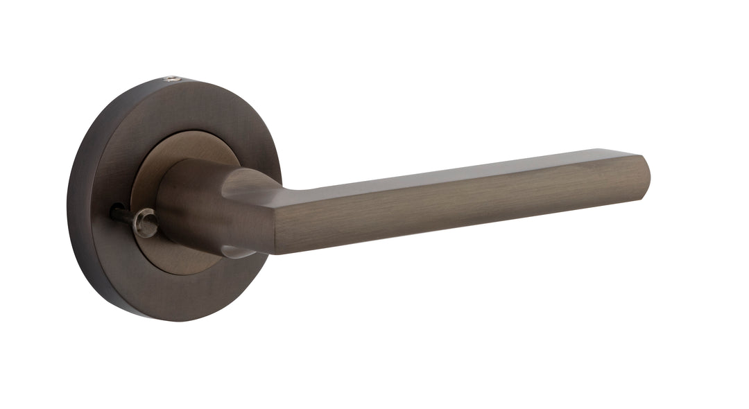 Baltimore Lever - Round Rose (Inbuilt Privacy) Signature Brass