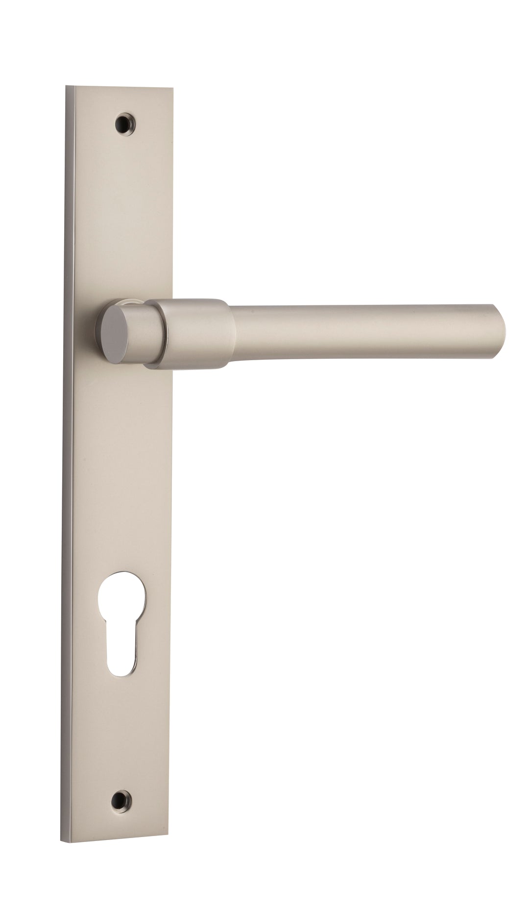 Helsinki Lever - Rectangular Backplate Satin Nickel