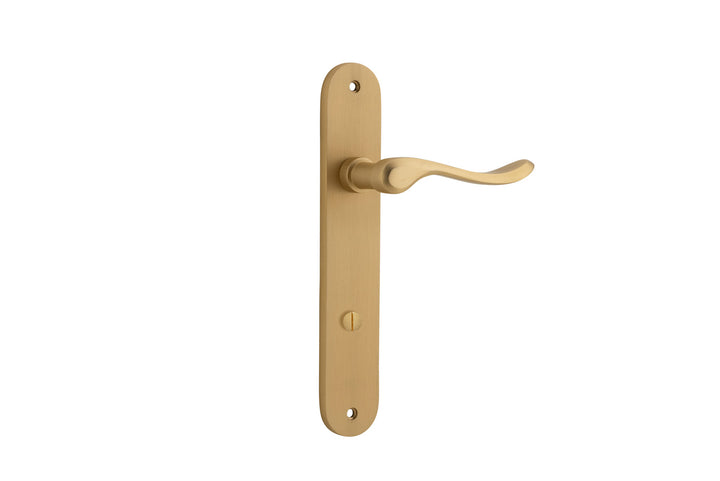 Stirling Lever - Oval Backplate Brushed Brass