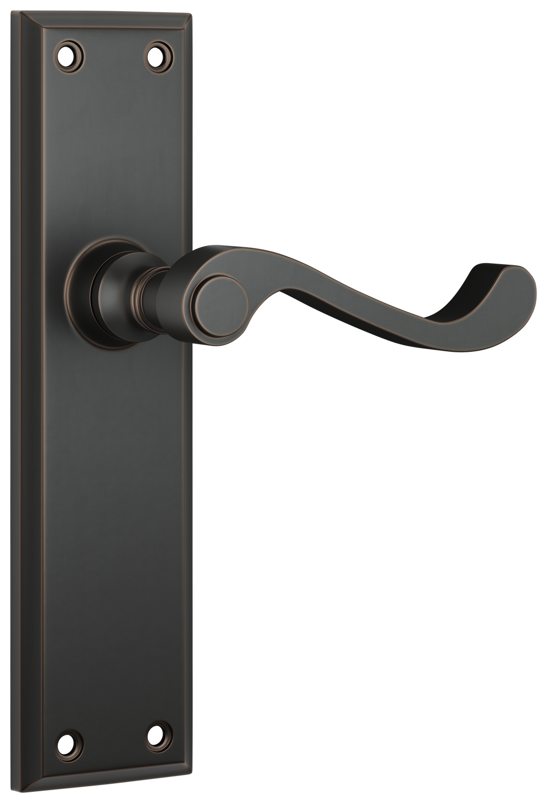 Door Lever Milton Latch Pair Antique Copper H200xW50xP68mm