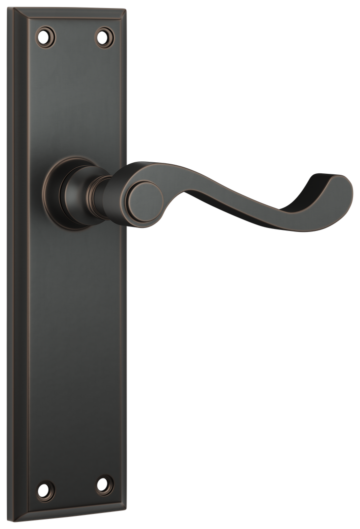 Door Lever Milton Latch Pair Antique Copper H200xW50xP68mm