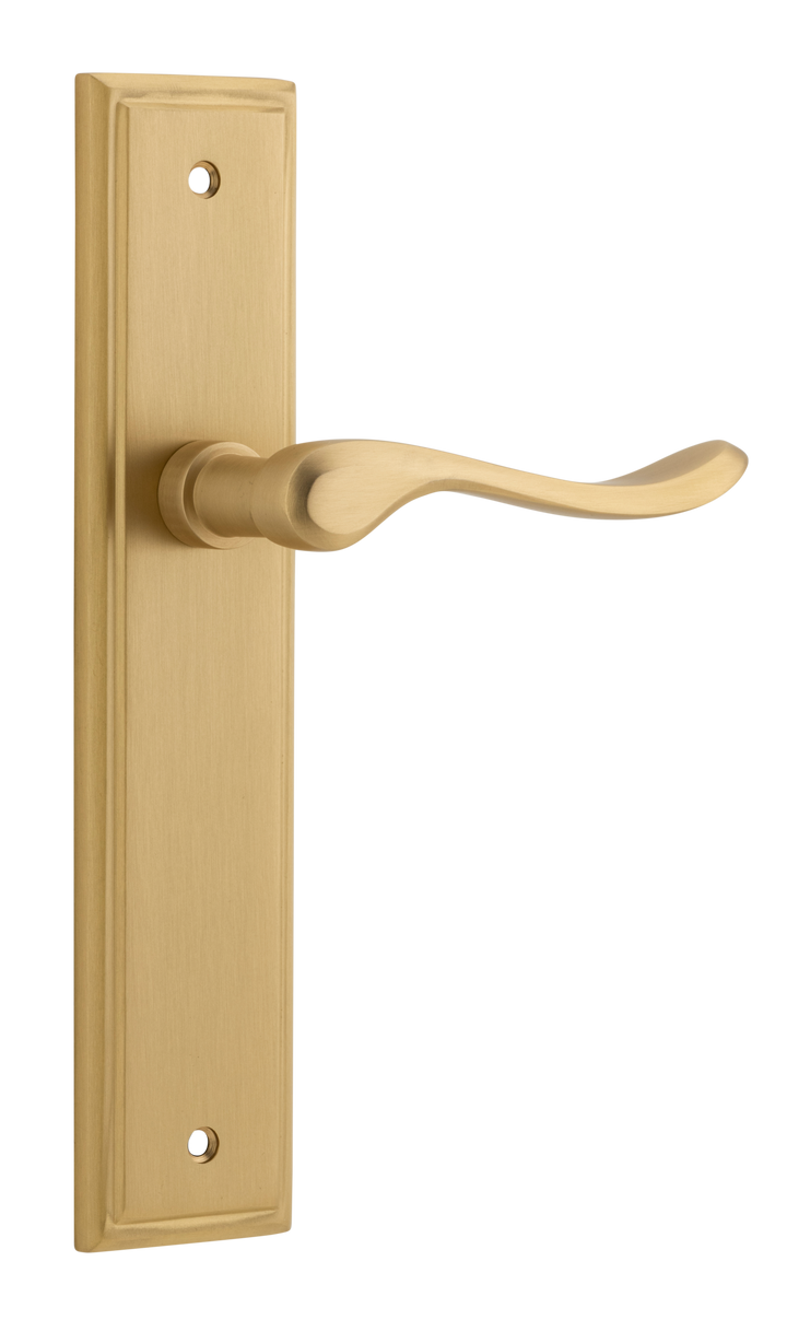 Stirling Lever - Stepped Backplate Brushed Brass