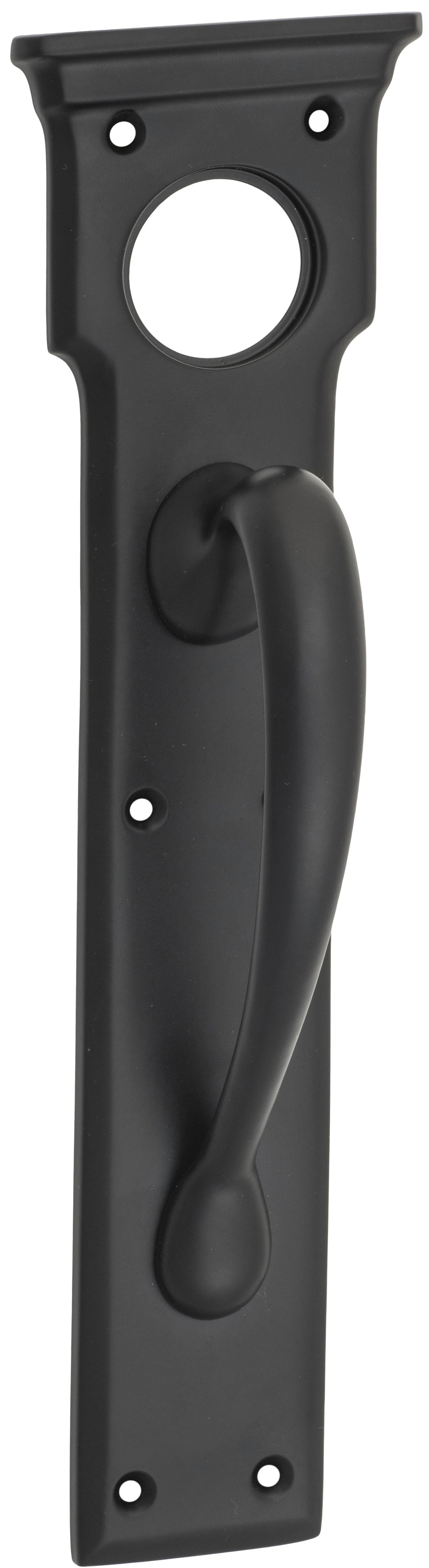 Pull Handle Cylinder Hole Matt Black H255xW70xP57mm