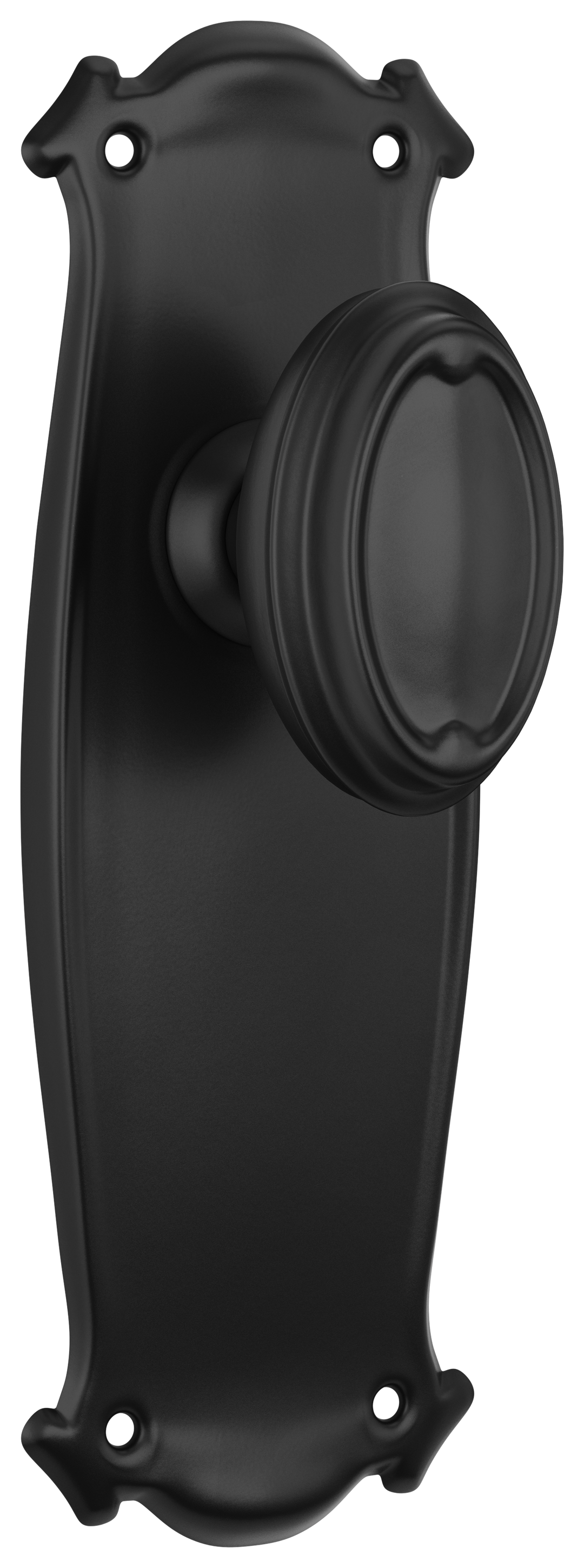 Door Knob Bungalow Latch Pair Matt Black H197xW68xP60mm