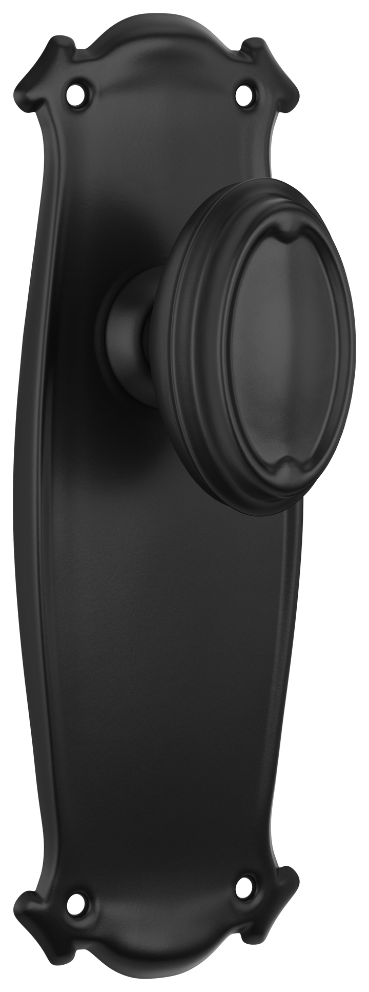 Door Knob Bungalow Latch Pair Matt Black H197xW68xP60mm