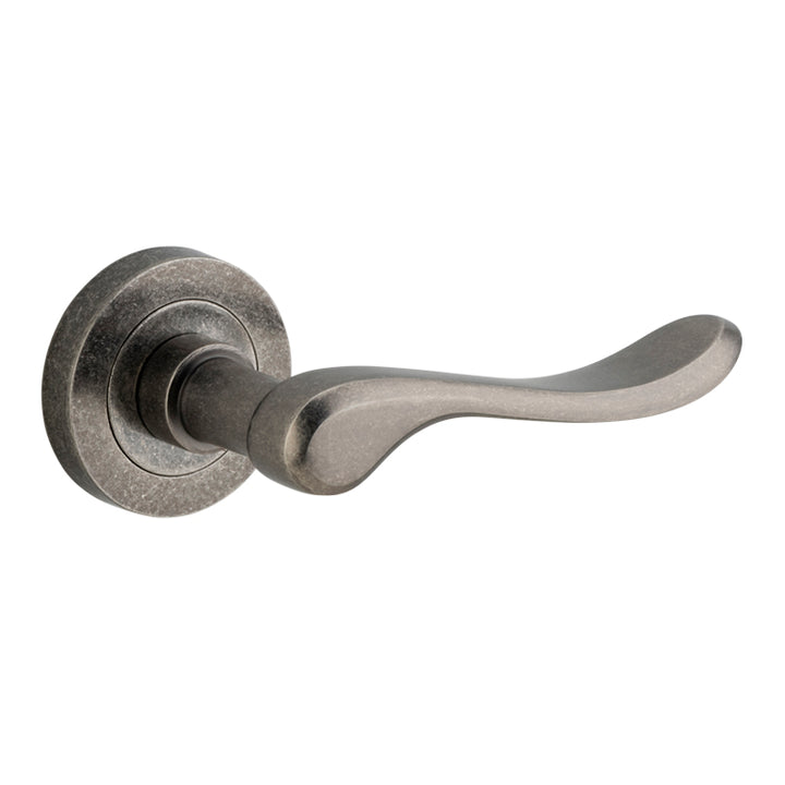 Stirling Lever - Round Rose Distressed Nickel
