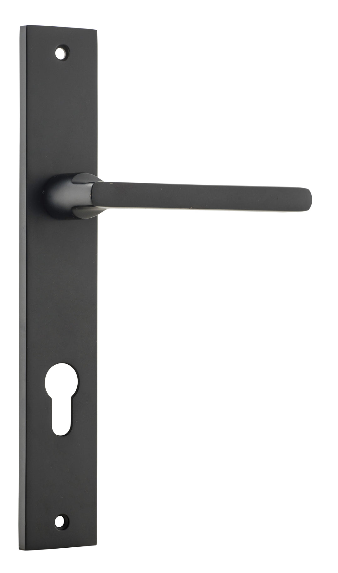 Baltimore Lever - Rectangular Backplate Matt Black