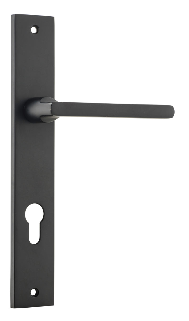 Baltimore Lever - Rectangular Backplate Matt Black