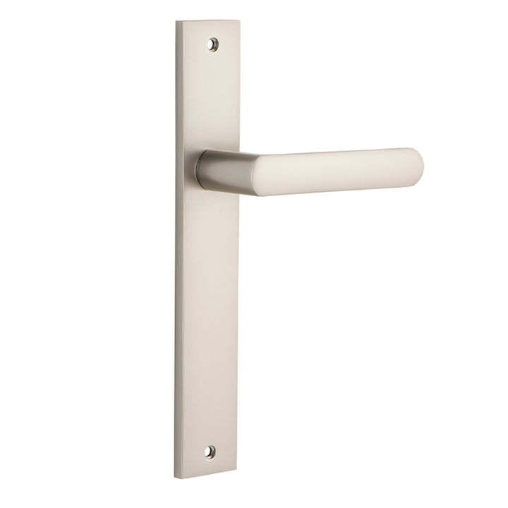 Osaka Lever - Rectangular Backplate Satin Nickel