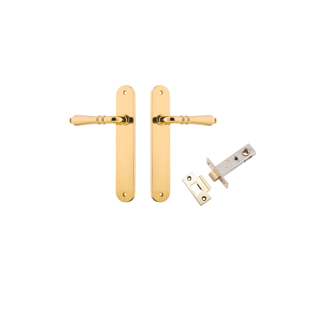 Sarlat Lever - Oval Backplate Passage Kit Polished Brass