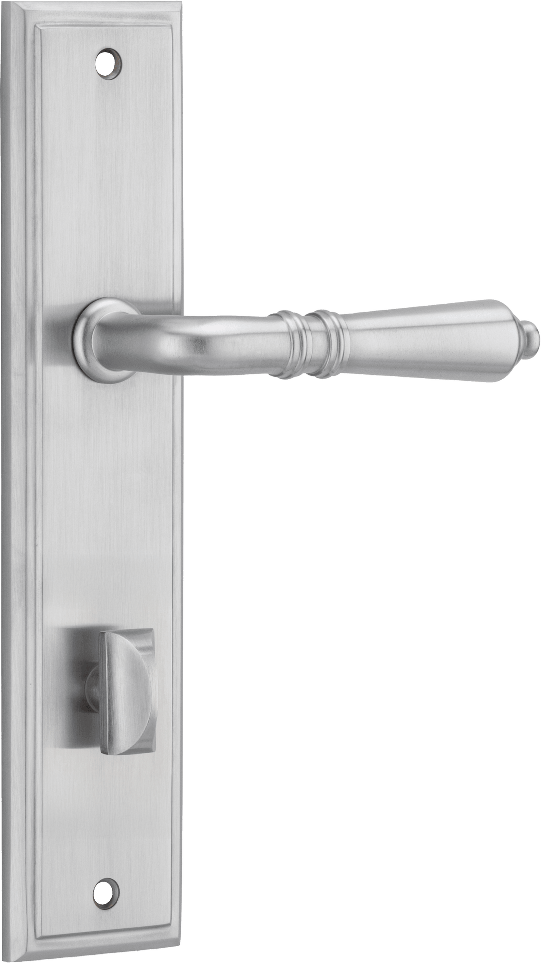 Sarlat Lever - Stepped Backplate Brushed Chrome