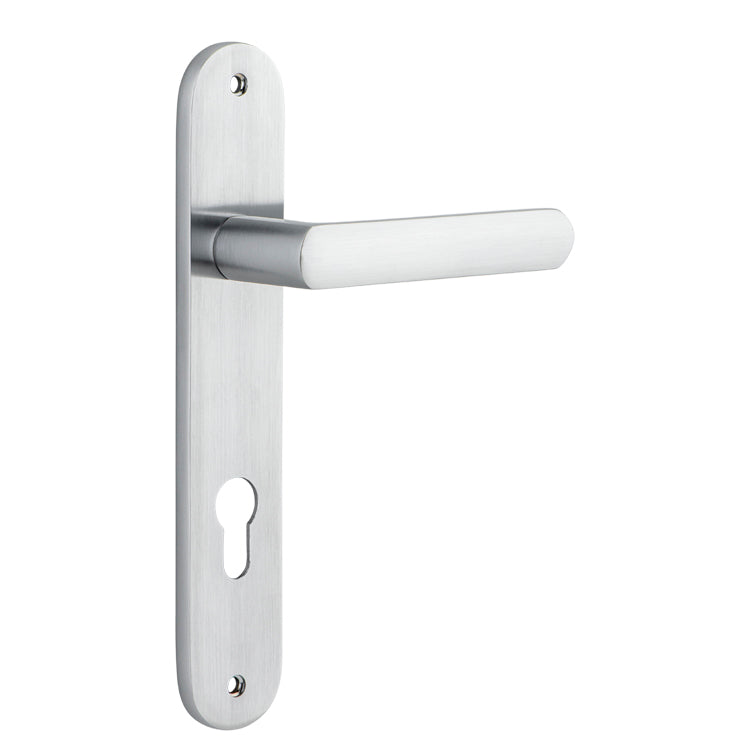 Osaka Lever - Oval Backplate Brushed Chrome