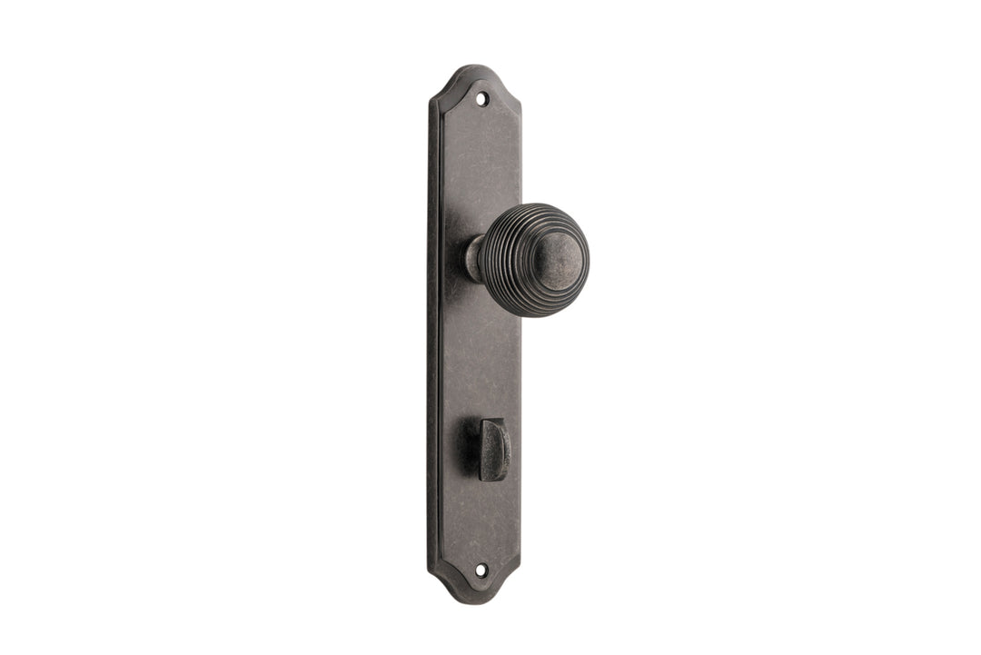 Guildford Knob - Shouldered Backplate Distressed Nickel