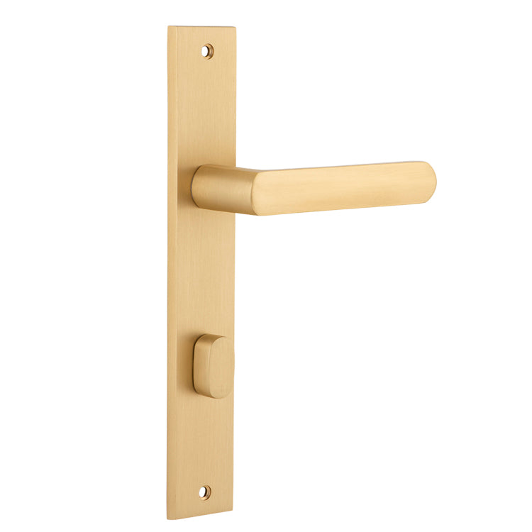 Osaka Lever - Rectangular Backplate Brushed Brass