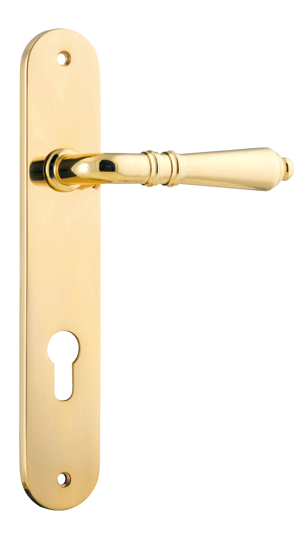 Sarlat Lever - Oval Backplate Polished Brass