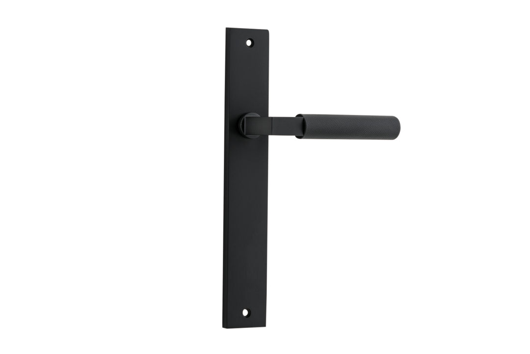 Brunswick Lever - Rectangular Backplate Matt Black