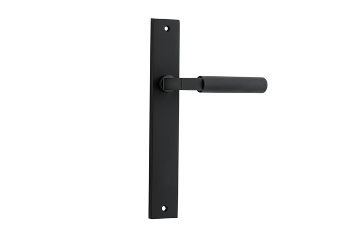 Brunswick Lever - Rectangular Backplate Matt Black