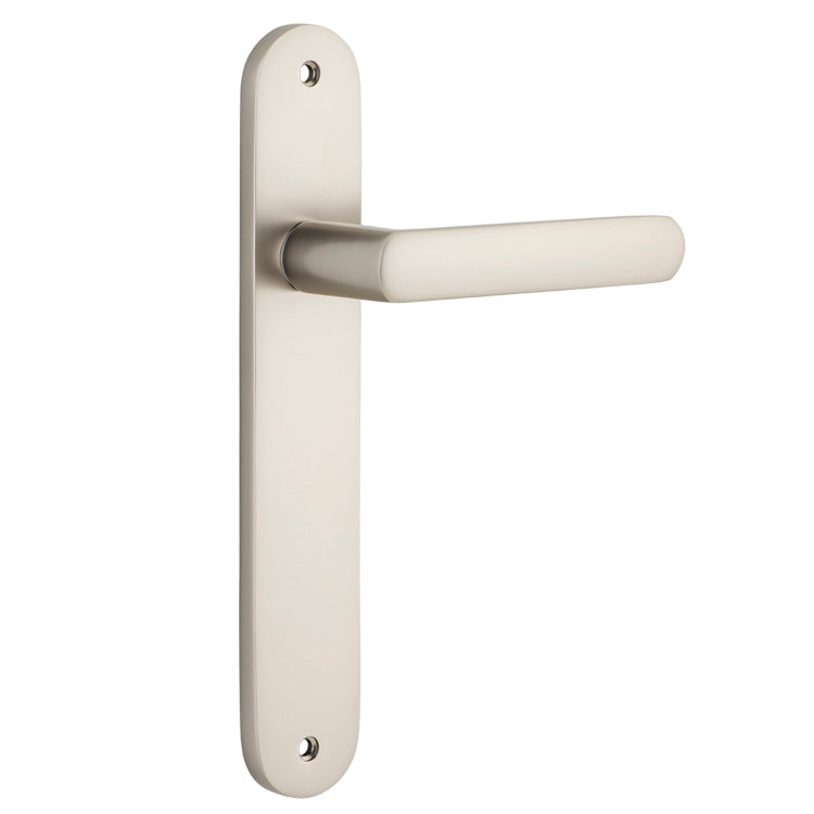 Osaka Lever - Oval Backplate Satin Nickel