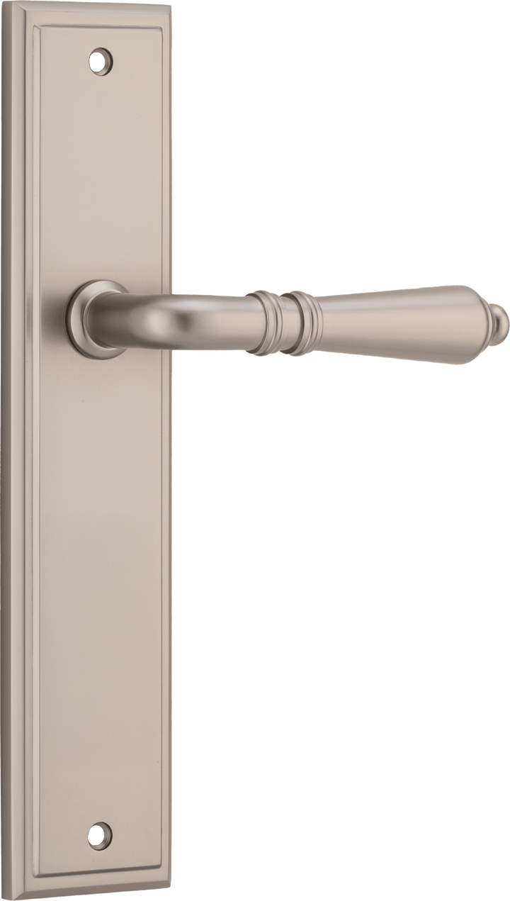 Sarlat Lever - Stepped Backplate Satin Nickel