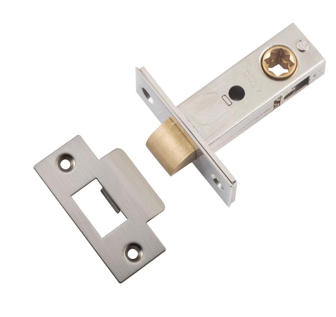 Hard Sprung Split Cam Tube Latch - 45mm Backset Satin Nickel