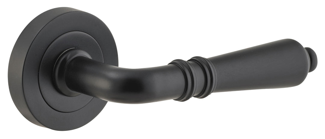 Sarlat Lever - Round Rose Matt Black