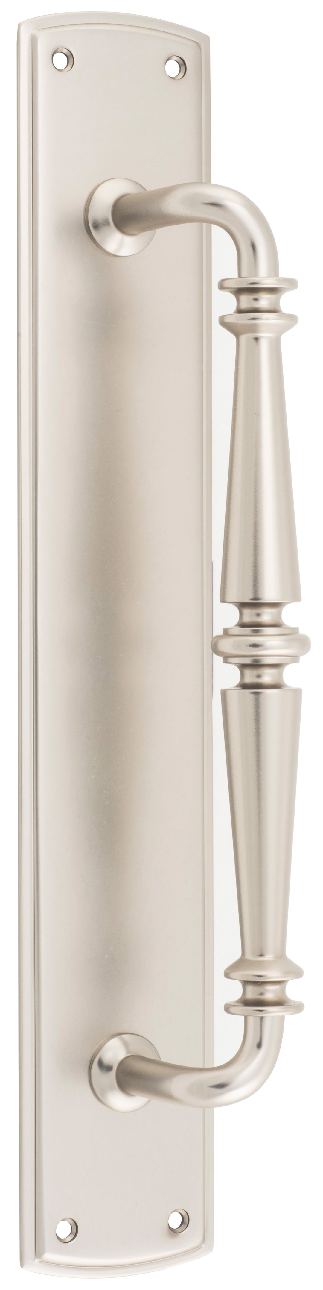 Sarlat Pull Handle on Backplate Satin Nickel