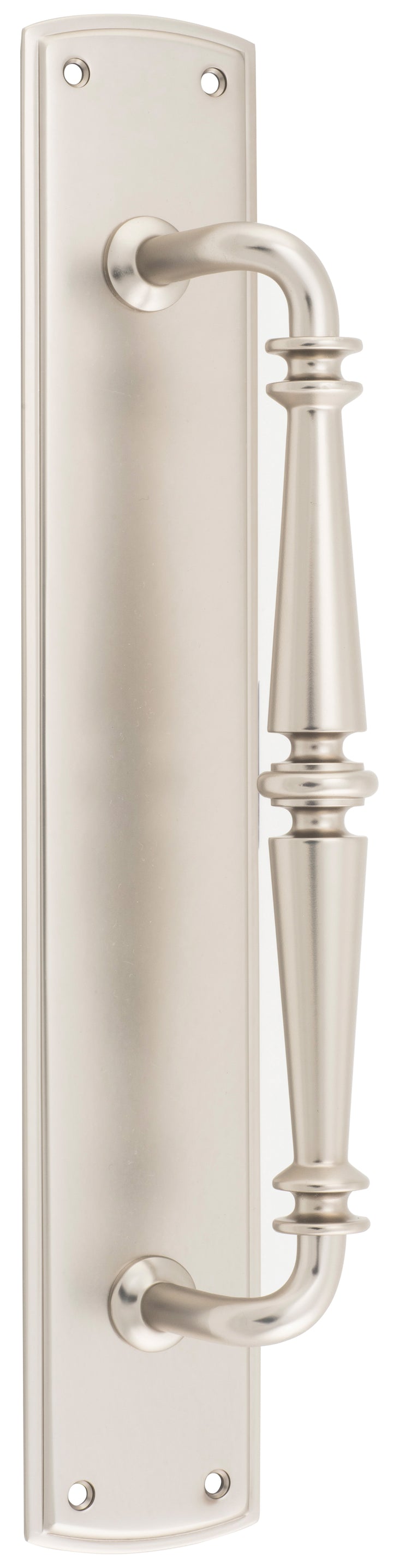Sarlat Pull Handle on Backplate Satin Nickel