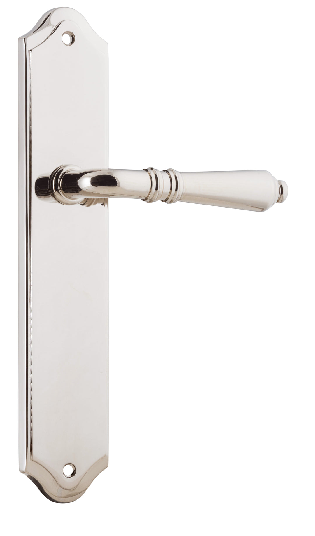 Sarlat Lever - Shouldered Backplate Polished Nickel