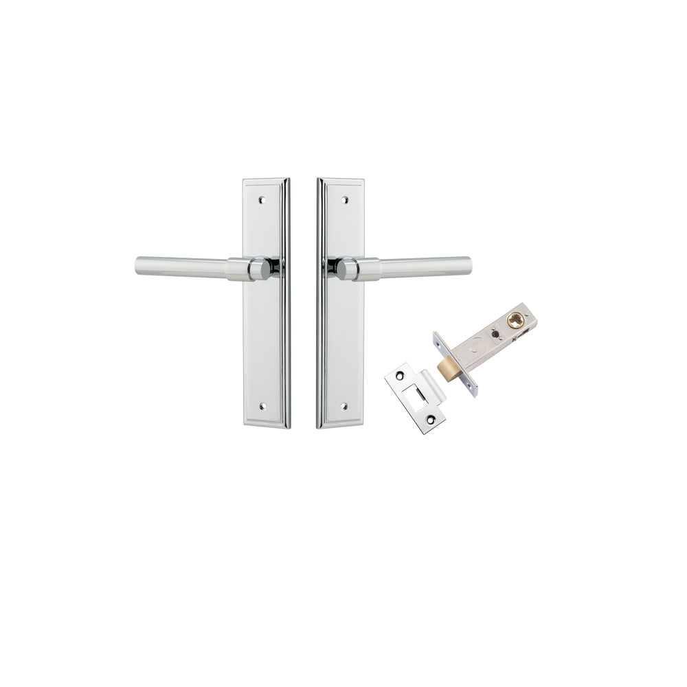 Helsinki Lever - Stepped Backplate Passage Kit Polished Chrome