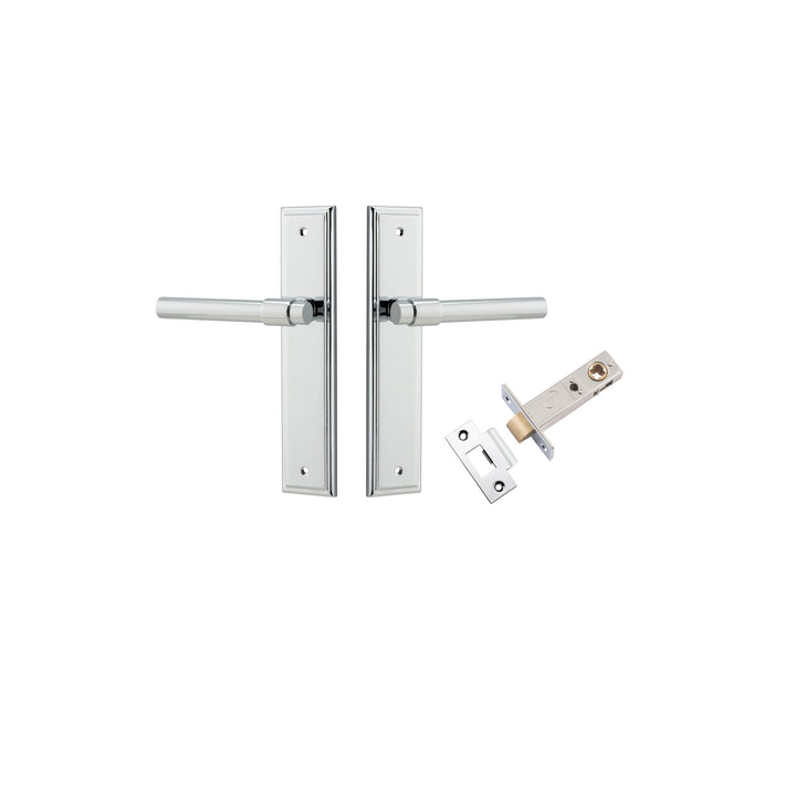 Helsinki Lever - Stepped Backplate Passage Kit Polished Chrome
