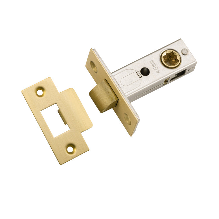 Hard Sprung Split Cam Tube Latch - 45mm Backset Brushed Gold PVD