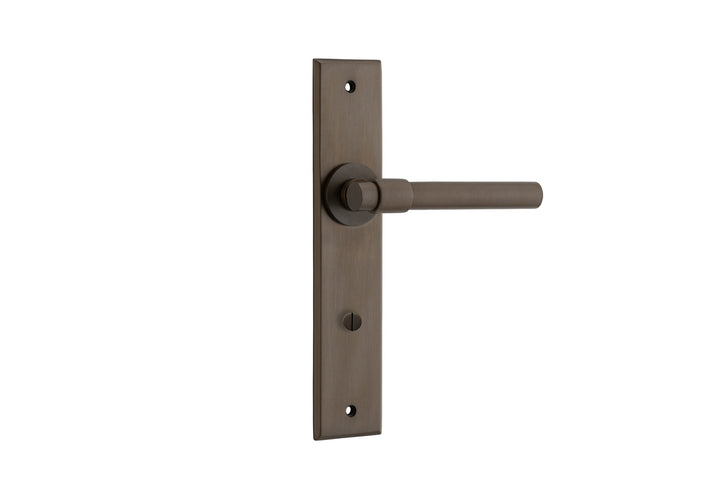 Helsinki Lever - Chamfered Backplate Signature Brass