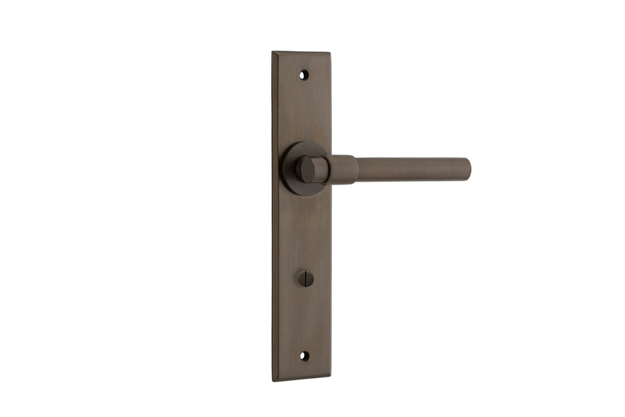 Helsinki Lever - Chamfered Backplate Signature Brass