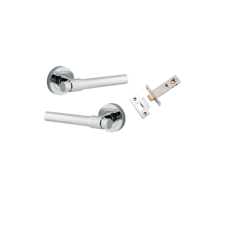 Helsinki Lever - Round Rose Passage Kit Polished Chrome
