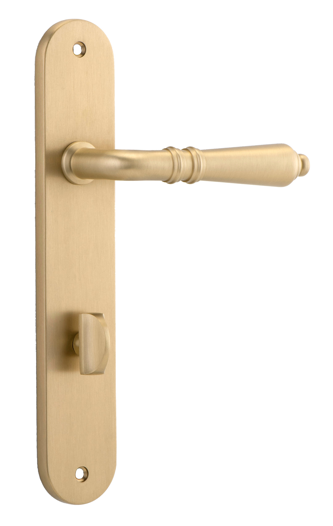 Sarlat Lever - Oval Backplate Brushed Brass