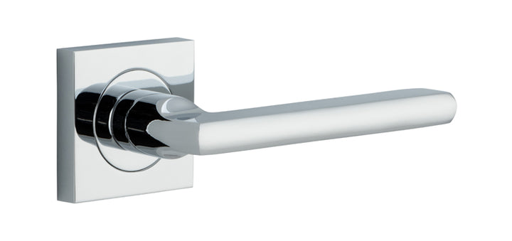 Baltimore Lever - Square Rose Polished Chrome