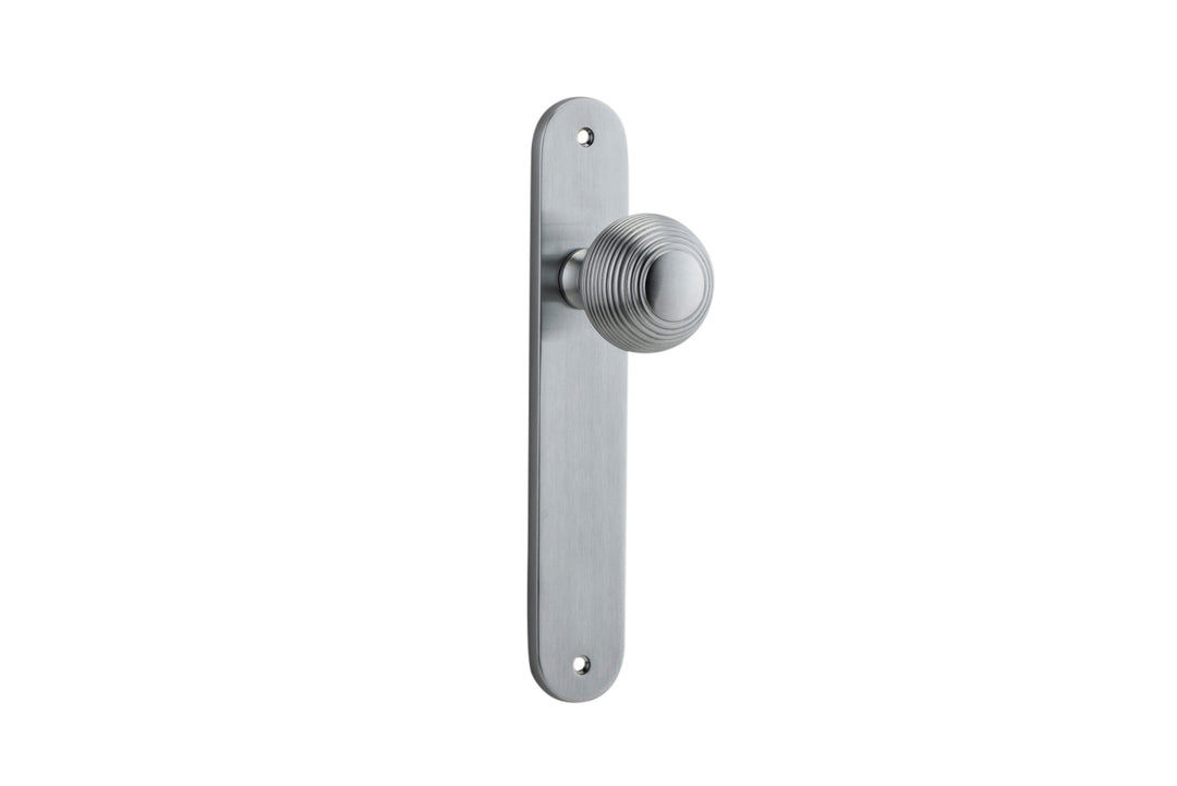 Guildford Knob - Oval Backplate Brushed Chrome