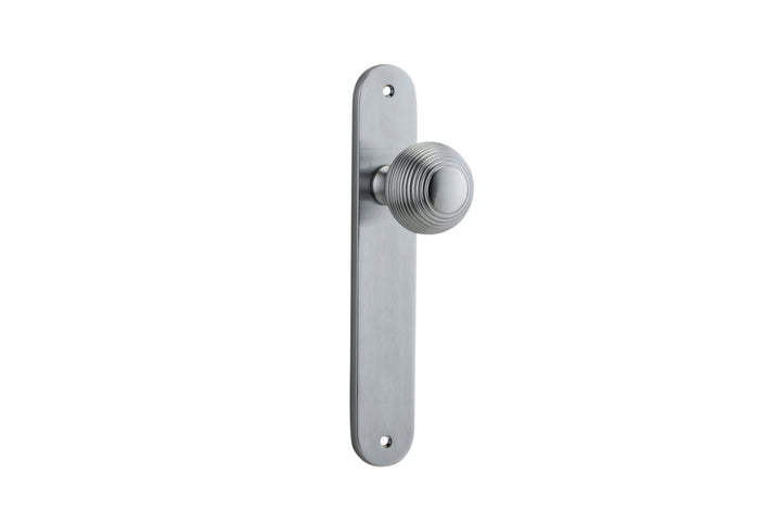 Guildford Knob - Oval Backplate Brushed Chrome